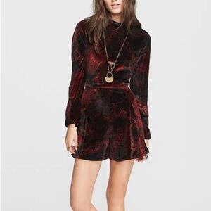 Free People Long Sleeve Velvet Romper